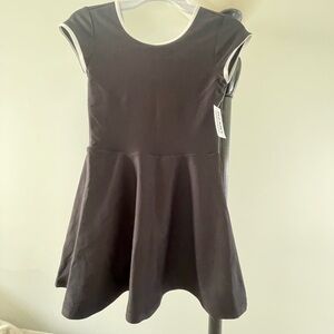 Kids black and white tennis Dress with open back detail